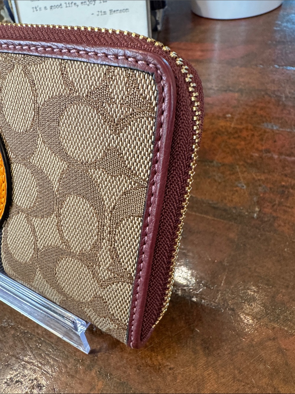 Coach Dempsey Large Phone / Accordion Zip Wallet - Picture 3 of 12